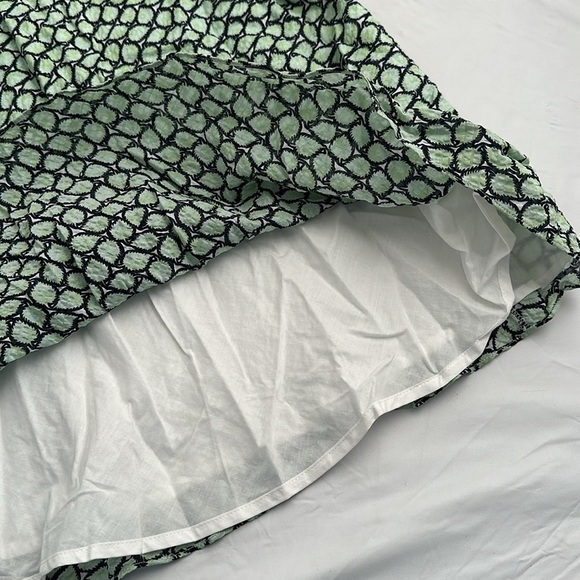 J Crew green and navy cotton strapless dress 2 - Picture 9 of 11